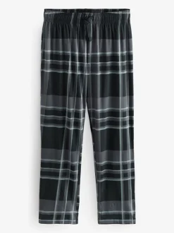Zwart/grijs geruit - Pyjamaset met lange mouwen van 100% katoen