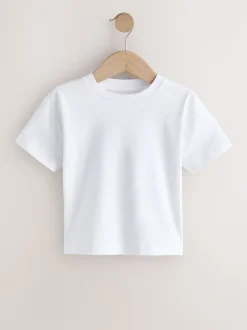 Zwart/Grijs/Bruin/kiezelkleurig/Wit - Set van 5 T-shirts met korte mouwen (3mnd-7jr)