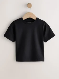 Zwart/Grijs/Bruin/kiezelkleurig/Wit - Set van 5 T-shirts met korte mouwen (3mnd-7jr)