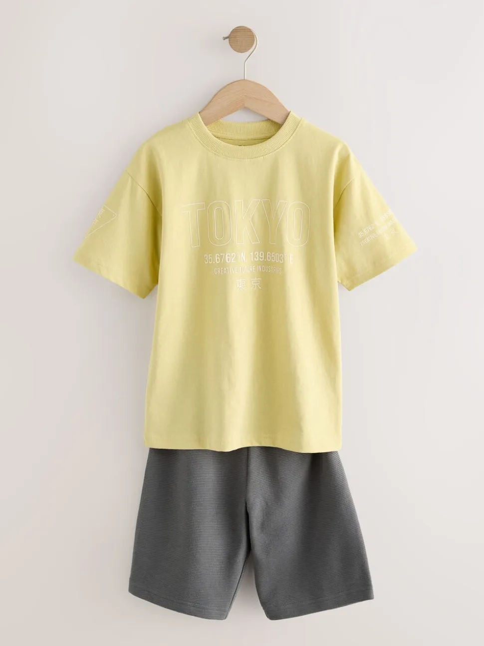 Zwart/grijs/geel - Set van 3 pyjama's met short (3-16 jr)