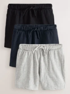 Zwart/grijs/marineblauw - Lightweight Shorts 3 Pack (3mths-7yrs)