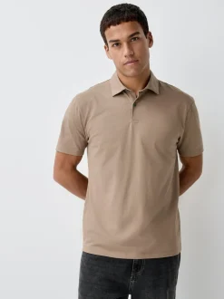 Zwart/grijs/naturel blok - Set van 3 jersey poloshirts met korte mouwen