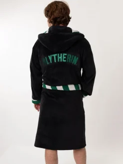 Zwart/groen Slytherin - Vanilla Underground Harry Potter Hooded Bathrobe Dressing Gown