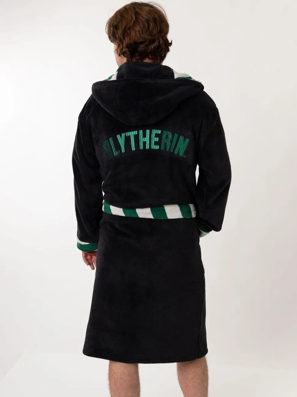 Zwart/groen Slytherin - Vanilla Underground Harry Potter Hooded Bathrobe Dressing Gown