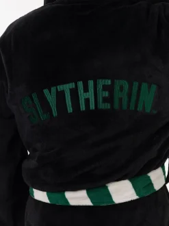 Zwart/groen Slytherin - Vanilla Underground Harry Potter Hooded Bathrobe Dressing Gown