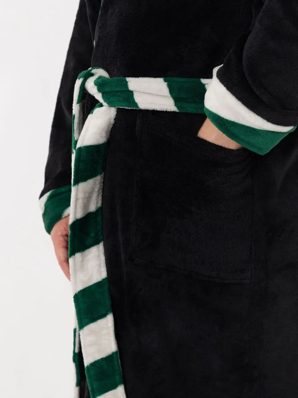 Zwart/groen Slytherin - Vanilla Underground Harry Potter Hooded Bathrobe Dressing Gown