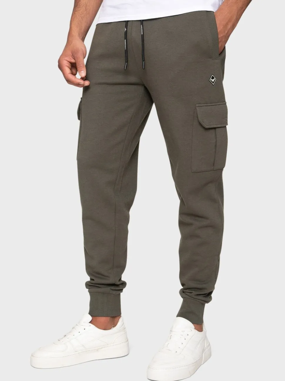 Zwart/kaki - Threadbare joggingbroek in cargostijl 2 stuks