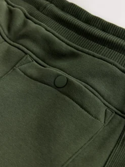 Zwart/kakigroen - Slim Fit Utility Brushback Heavyweight 2 Pack Cargo Joggers