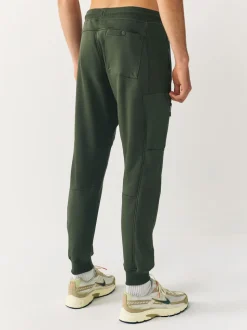 Zwart/kakigroen - Slim Fit Utility Brushback Heavyweight 2 Pack Cargo Joggers