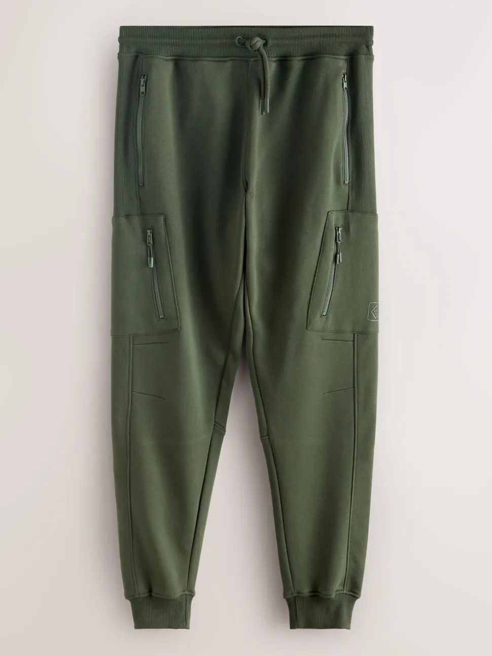 Zwart/kakigroen - Slim Fit Utility Brushback Heavyweight 2 Pack Cargo Joggers