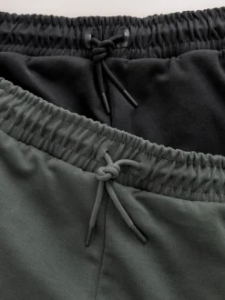 Zwart/Leisteen grijs - Interlock Soft Touch 2 Pack Cuffed Joggers