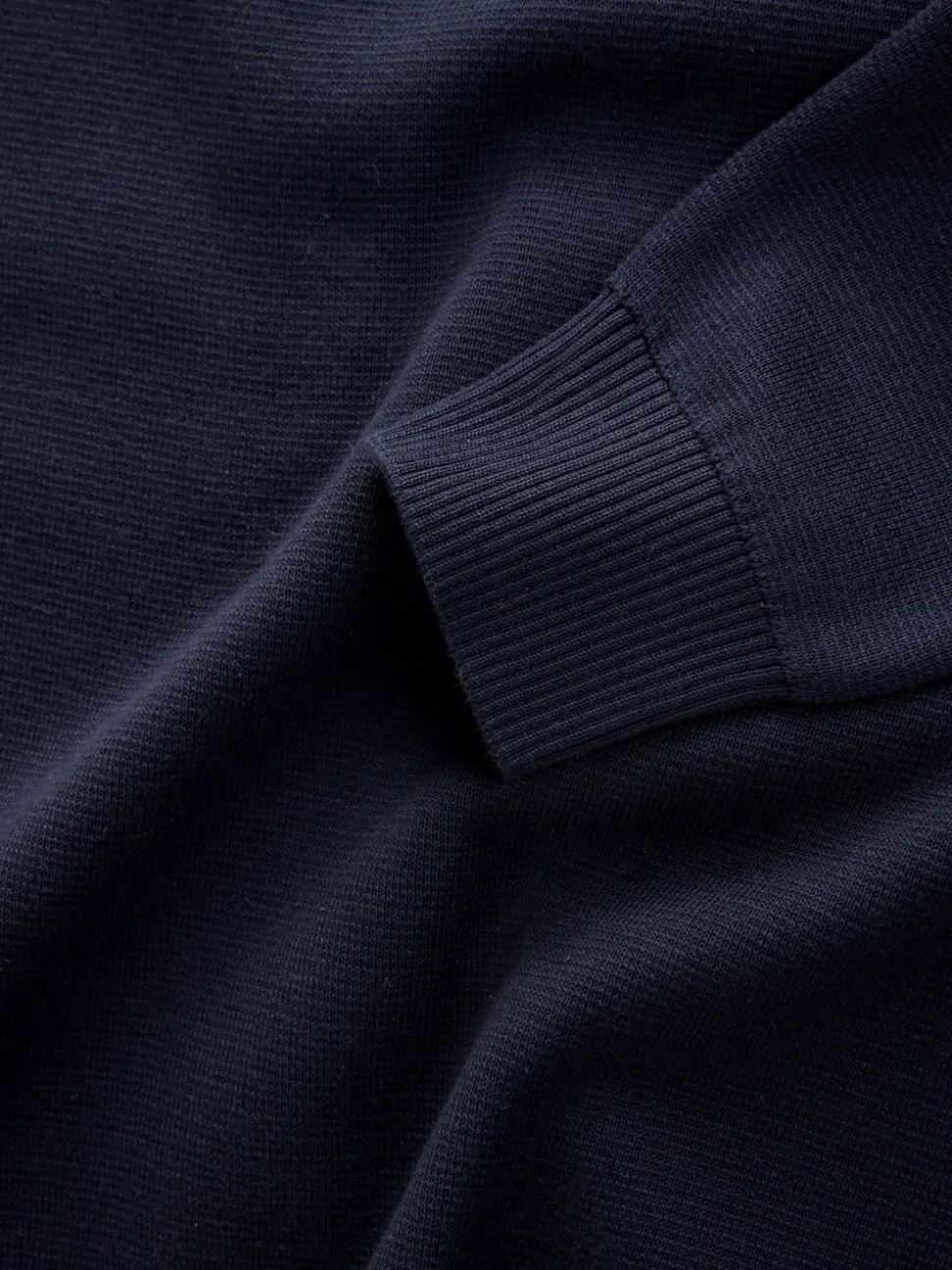 Zwart/marineblauw - 100% Cotton Regular Fit Premium Quarter Zip Jumpers 2 Pack