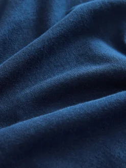 Zwart/marineblauw - Gebreide poloshirts met lange mouwen 2 -pack