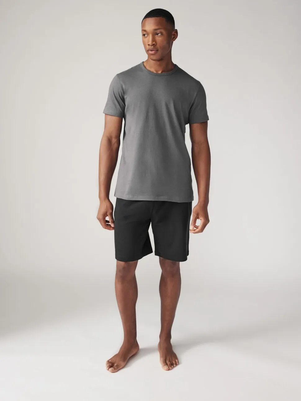 Zwart/marineblauw - Loopback Soft Touch 2 Pack Jogger Shorts