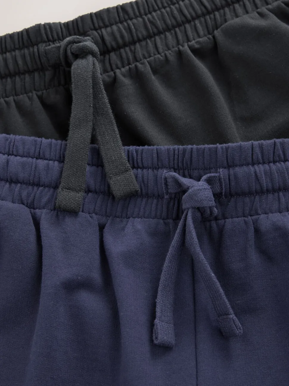 Zwart/marineblauw - Loopback Soft Touch 2 Pack Jogger Shorts