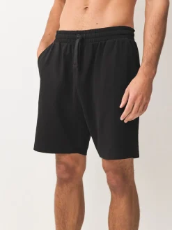 Zwart/marineblauw - Loopback Soft Touch 2 Pack Jogger Shorts