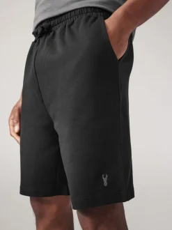 Zwart/marineblauw - Loopback Soft Touch 2 Pack Jogger Shorts