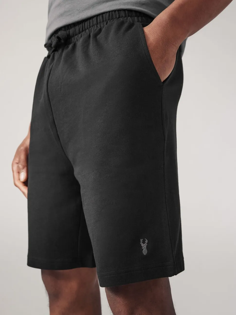 Zwart/marineblauw - Loopback Soft Touch 2 Pack Jogger Shorts