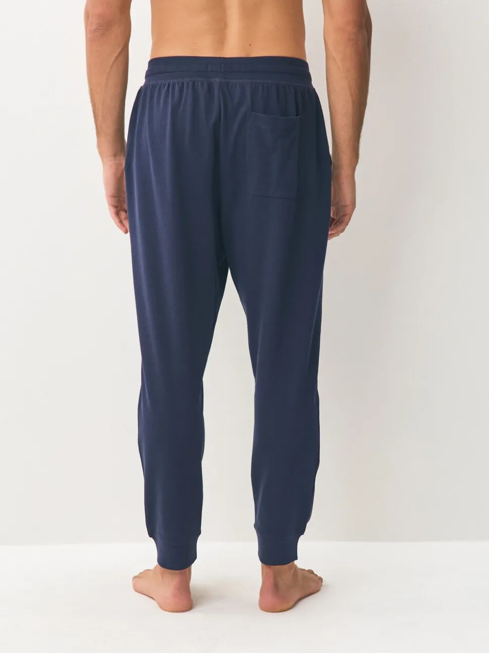 Zwart/marineblauw - Met boorden - Loopback Soft Touch 2 Pack Open Joggers