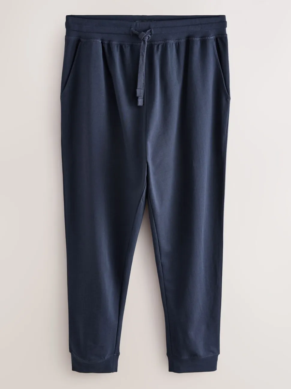 Zwart/marineblauw - Met boorden - Loopback Soft Touch 2 Pack Open Joggers