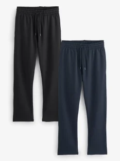 Zwart/marineblauw - Open - Brushback Heavyweight Open 2 Pack Joggers