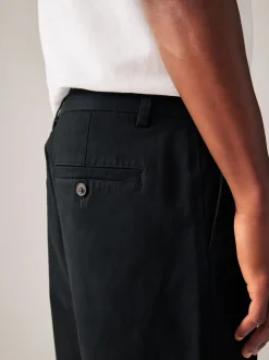 Zwart/marineblauw - Slim Fit - Set van 2 chinoshorts met stretch