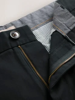 Zwart/marineblauw - Slim Fit - Set van 2 chinoshorts met stretch