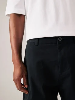 Zwart/marineblauw - Straight fit - Set van 2 chinoshorts met stretch