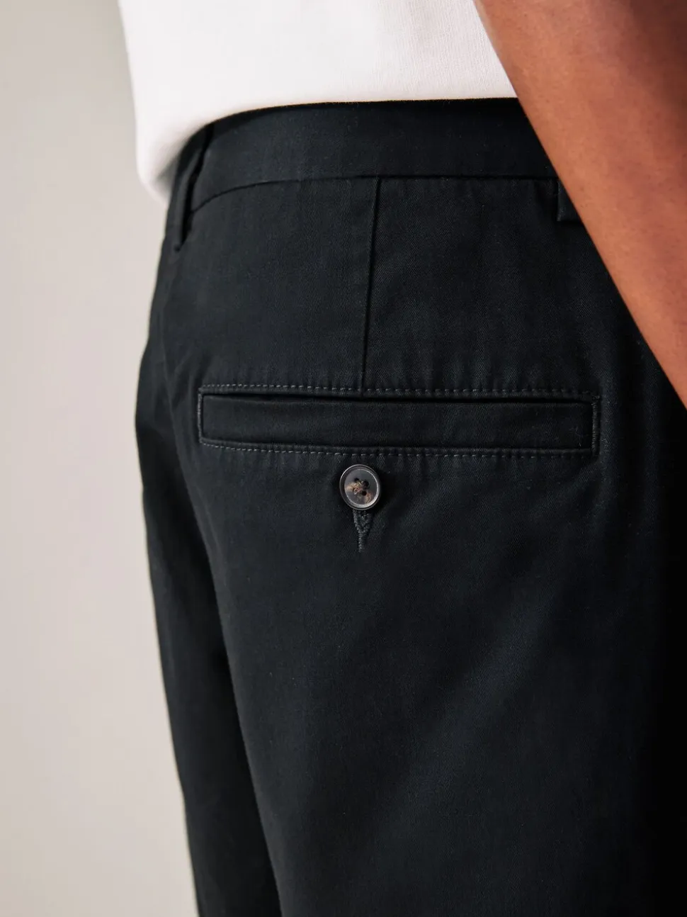 Zwart/marineblauw - Straight fit - Set van 2 chinoshorts met stretch