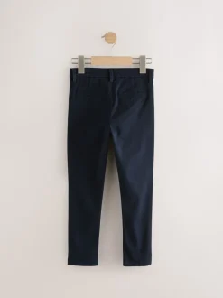 Zwart/marineblauw - Stretch skinny chino's verpakking van 2 (3-17jr)