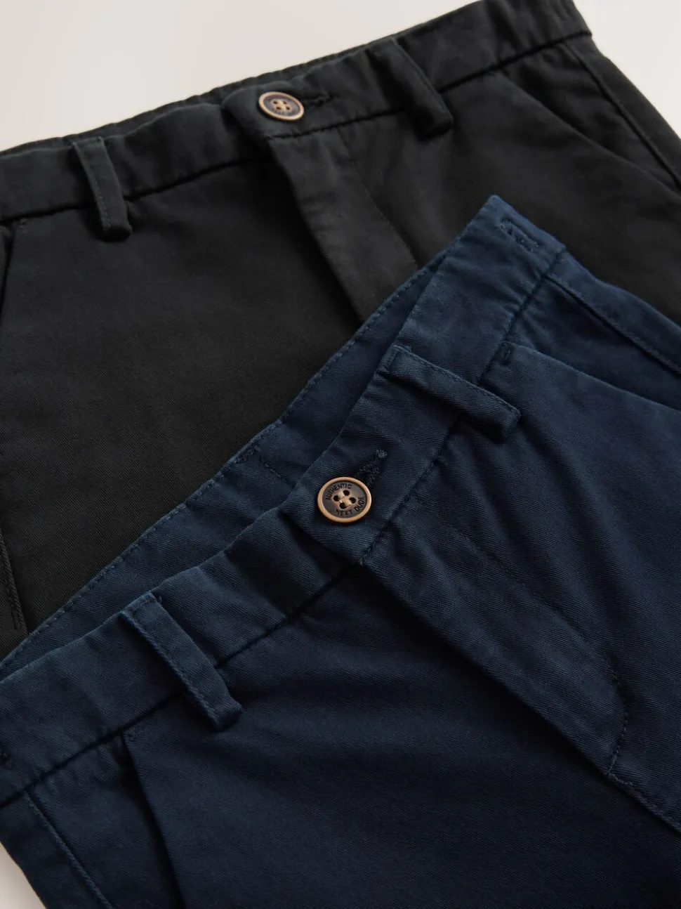 Zwart/marineblauw - Stretch skinny chino's verpakking van 2 (3-17jr)