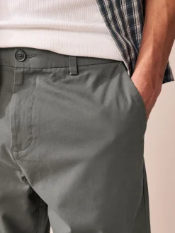 Zwart/marineblauw/antraciet - Straight fit - Set van 3 chinoshorts met stretch