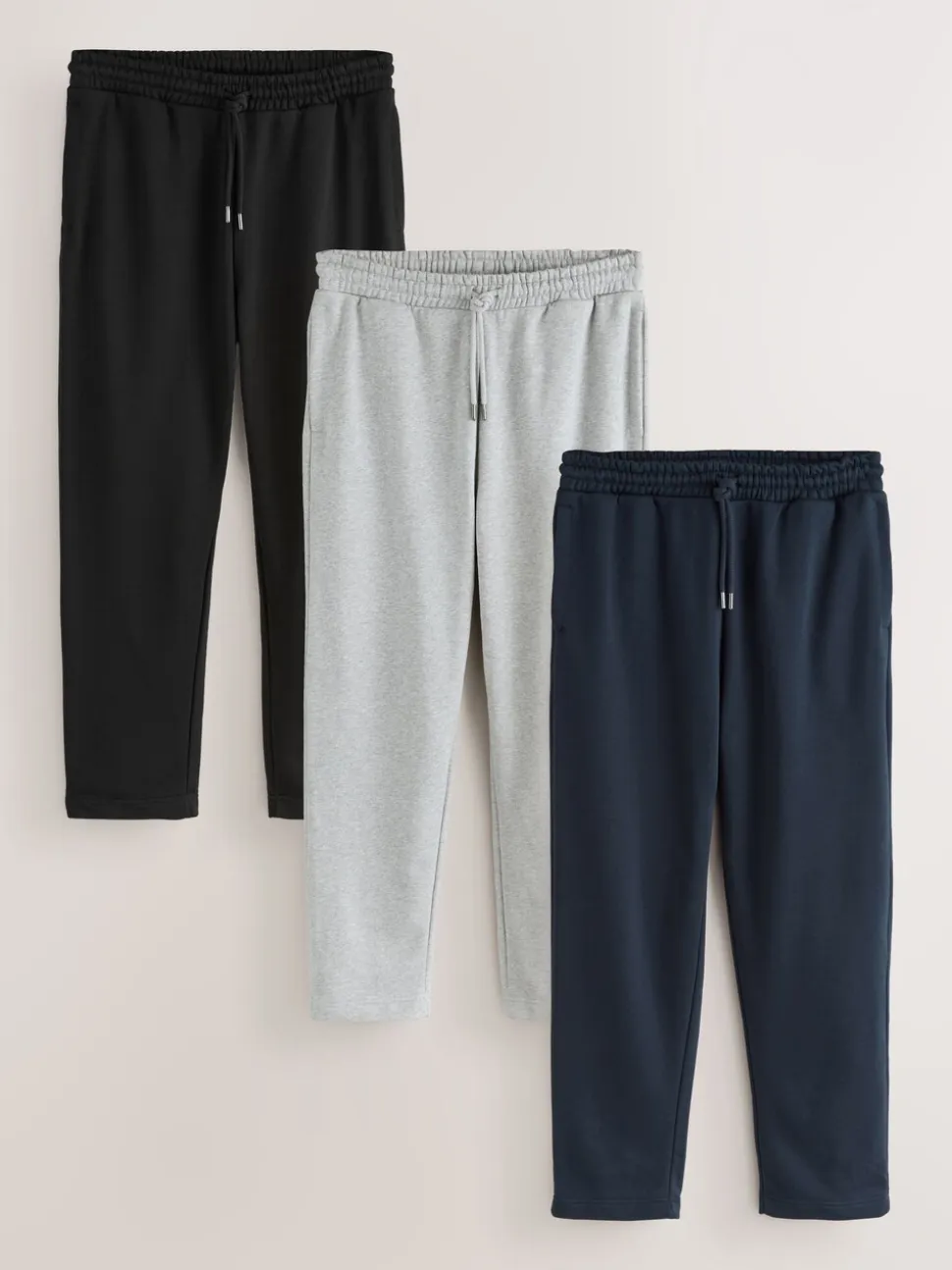 Zwart/Marineblauw/Gemêleerd grijs - Brushback Heavyweight 3 Pack Joggers
