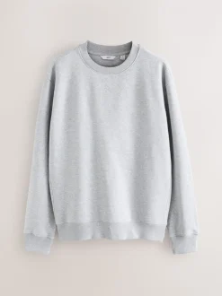 Zwart/Marineblauw/Gemêleerd grijs - Heavyweight Cotton Rich Jersey Crew Sweatshirts 3 Pack