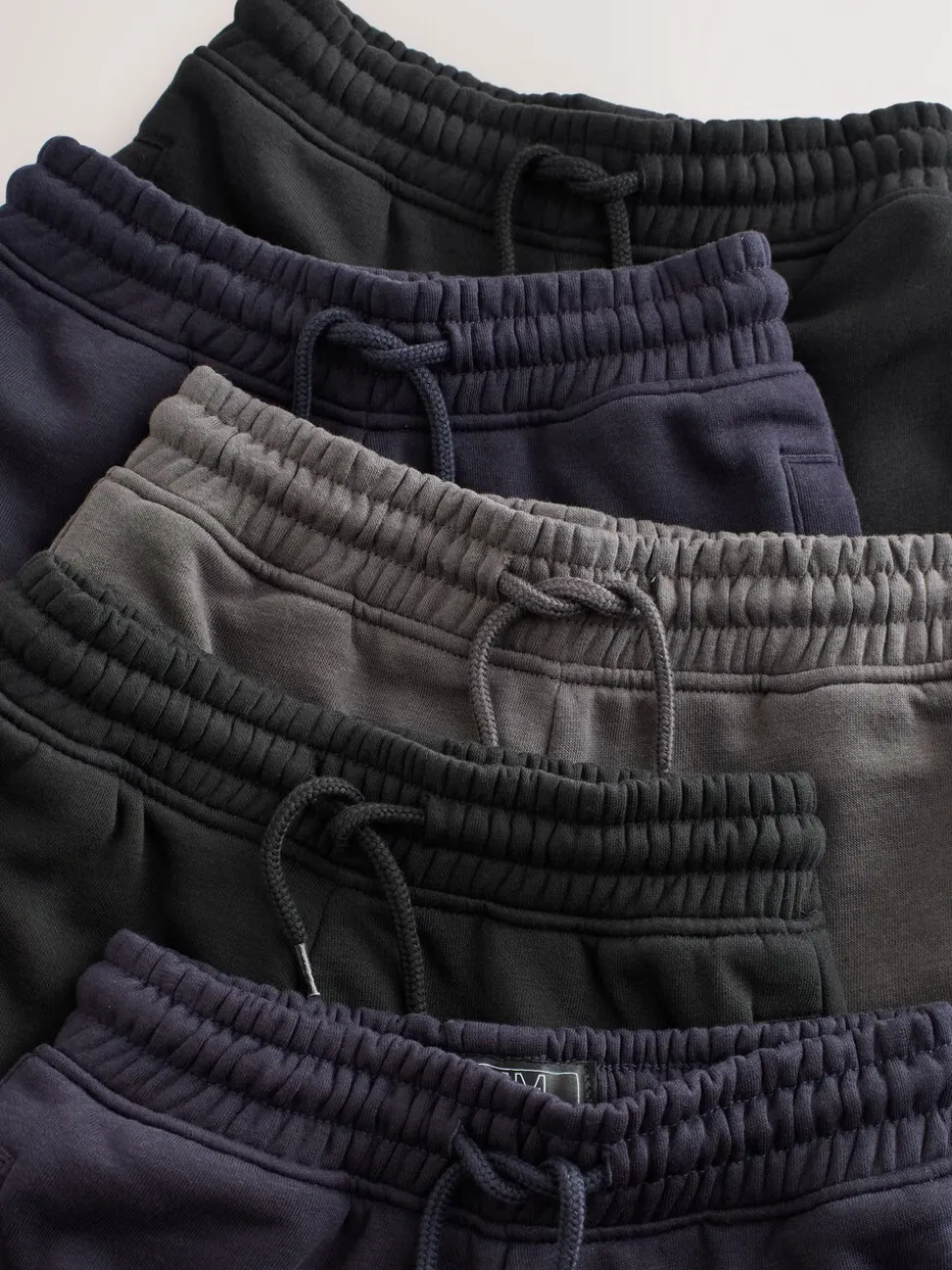 Zwart/marineblauw/grijs - Basic joggingbroeken, set van 5 (3-16jaar)