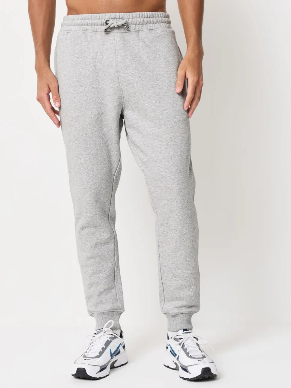 Zwart/marineblauw/grijs - Verpakking van 3 slim-fit jersey joggingbroeken met hoog katoengehalte