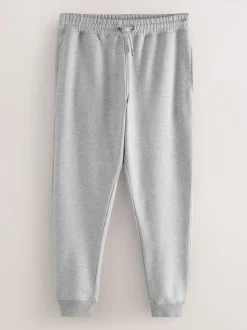 Zwart/marineblauw/grijs - Verpakking van 3 slim-fit jersey joggingbroeken met hoog katoengehalte