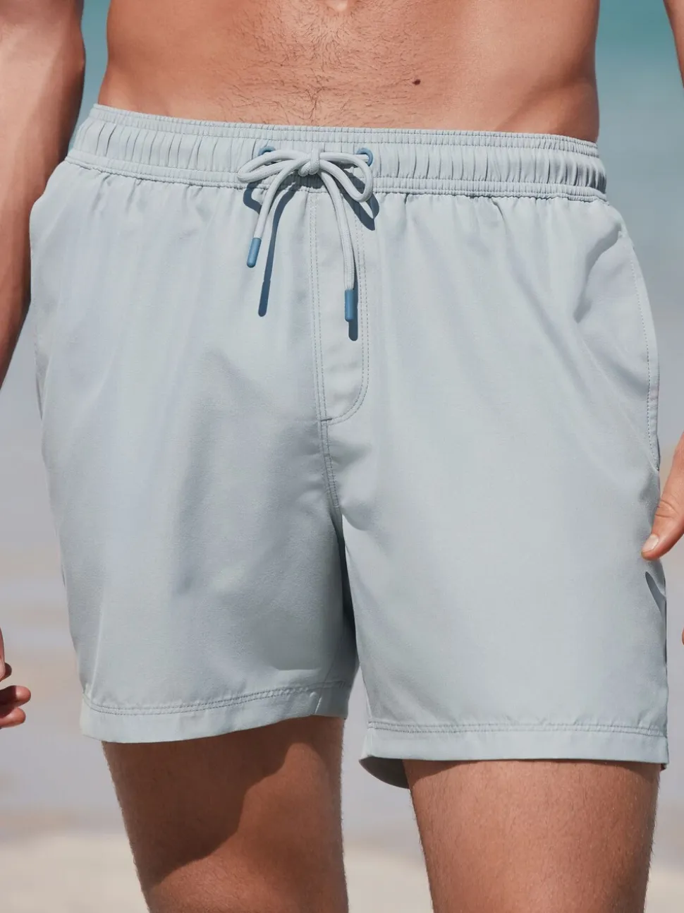 Zwart/Marineblauw/Lichtblauw/Grijs - Essential zwemshorts 4 stuks