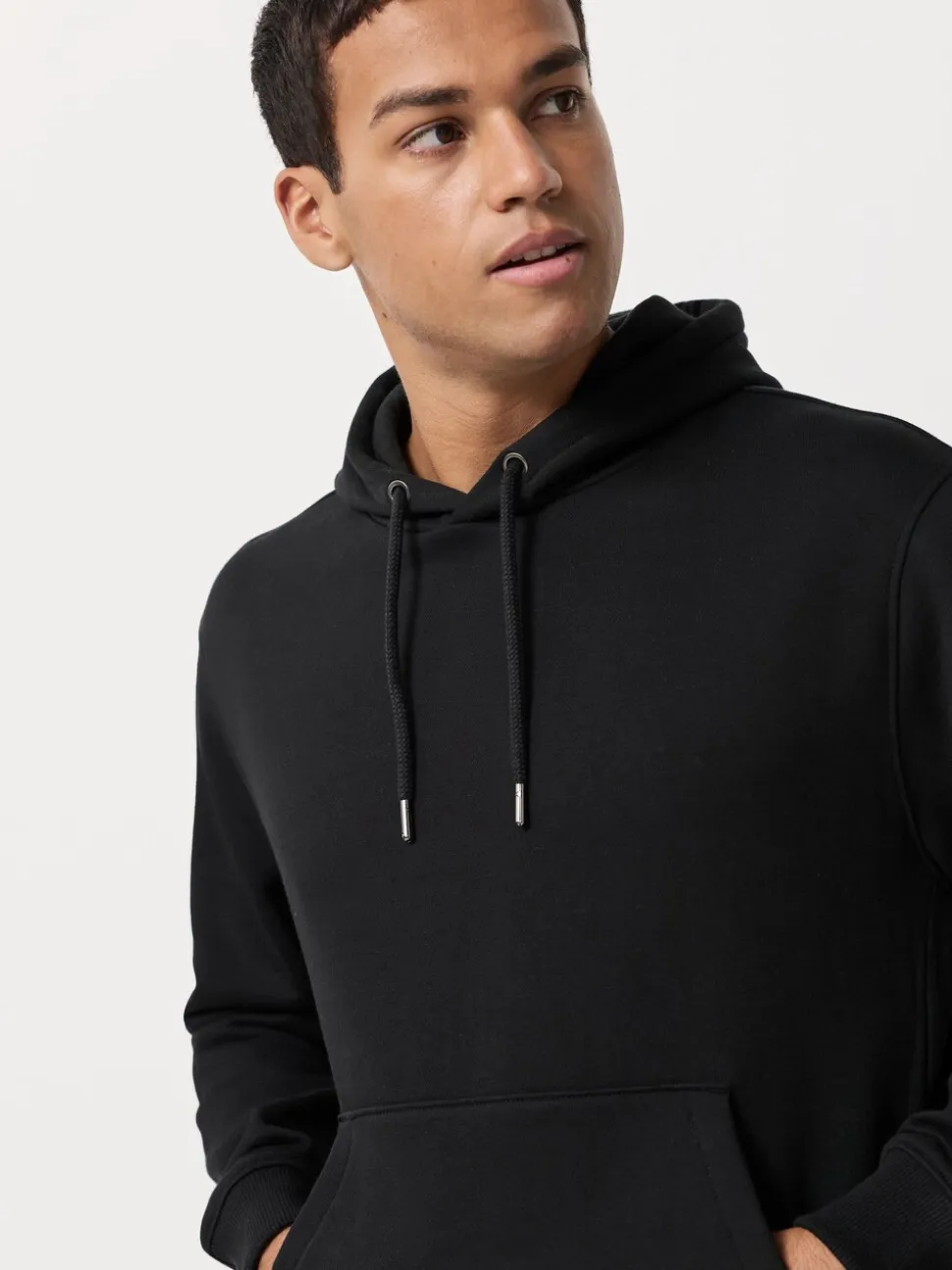 Zwart/neutraal - Cotton Rich Jersey Overhead Hoodies 2 Pack