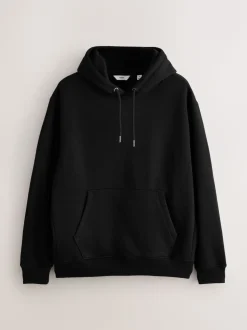 Zwart/neutraal - Cotton Rich Jersey Overhead Hoodies 2 Pack