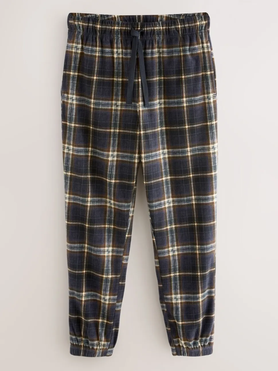 Zwart/neutraal geruit - Motionflex Corded Cosy Cuffed Pyjama Bottoms