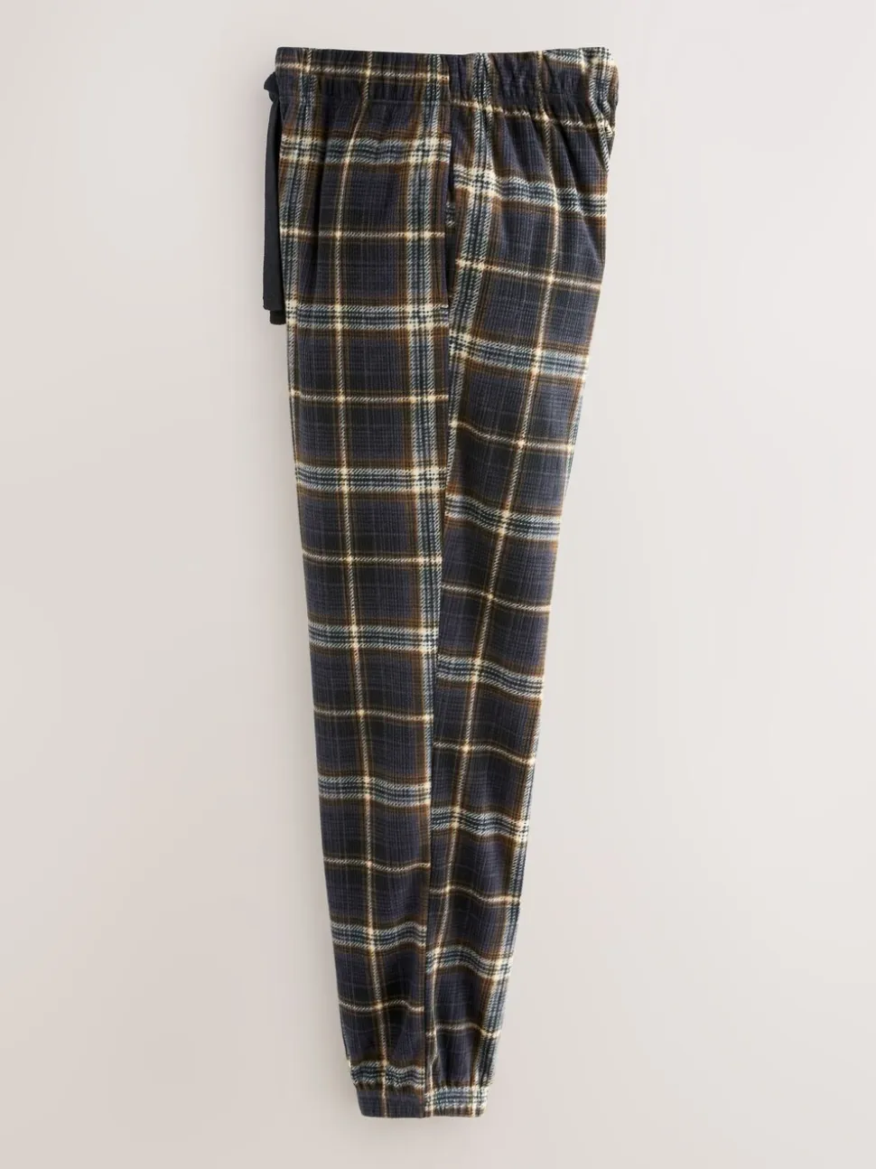 Zwart/neutraal geruit - Motionflex Corded Cosy Cuffed Pyjama Bottoms