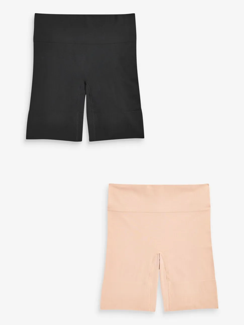 Zwart/pastelroze huidskleur - Verpakking van 2 naadloze irritatiewerende shorts