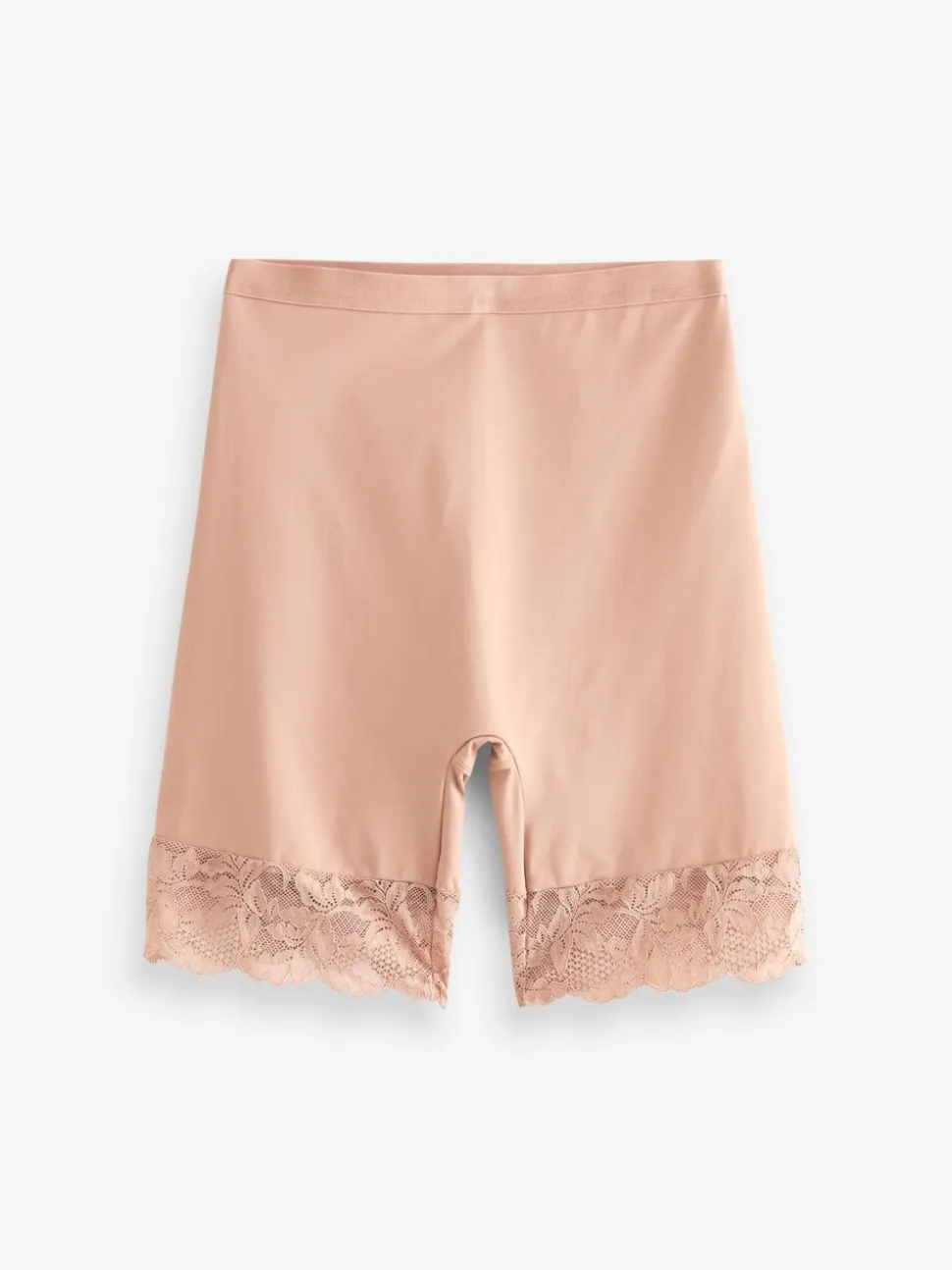 Zwart/praline huidskleur - 2 Licht vormgevende buikcorrigerende shorts met kanten achterkant