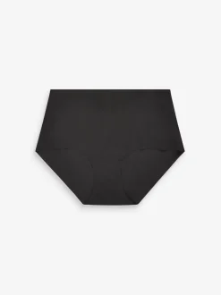 Zwart/Praline Huidskleur/Chocolade Huidskleur - Geen zichtbare onderbroeklijn comfortabele slips verpakking van 3