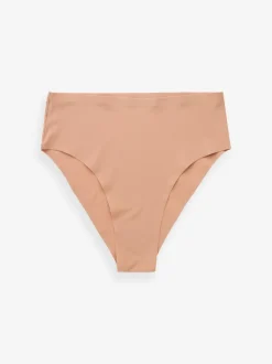 Zwart/Praline Huidskleur/Chocolade Huidskleur - Geen zichtbare onderbroeklijn comfortabele slips verpakking van 3