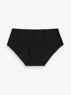 Zwart/Praline Huidskleur/Chocolade Huidskleur - Geen zichtbare onderbroeklijn comfortabele slips verpakking van 3