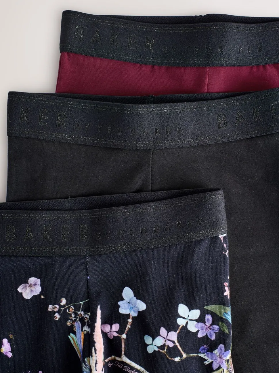 Zwart/rood - Baker by Ted Baker - Leggings 3 stuks