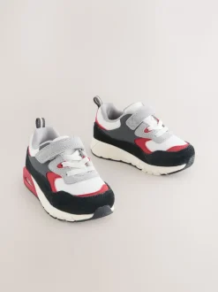 Zwart/rood - Elastische sportschoenen