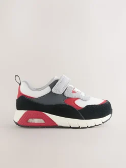 Zwart/rood - Elastische sportschoenen
